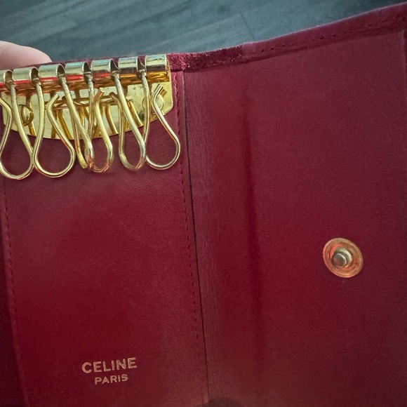 Red Celine Key Holder Wallet for 6 keys - Picture 4 of 7